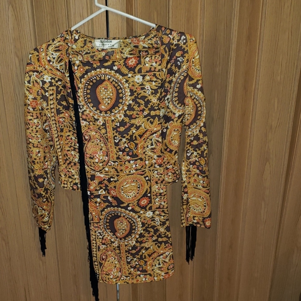 Very rare vintage fringe outfit/ tapestry 60s